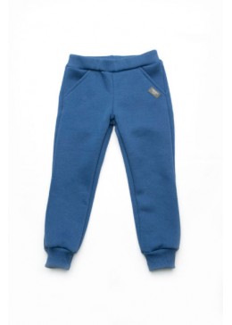 Модный Карапуз синие утепленные спортивные брюки для мальчика 03-00943-2